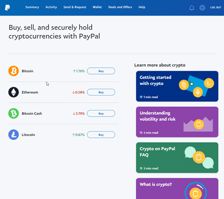 buying bitcoin cash with paypal