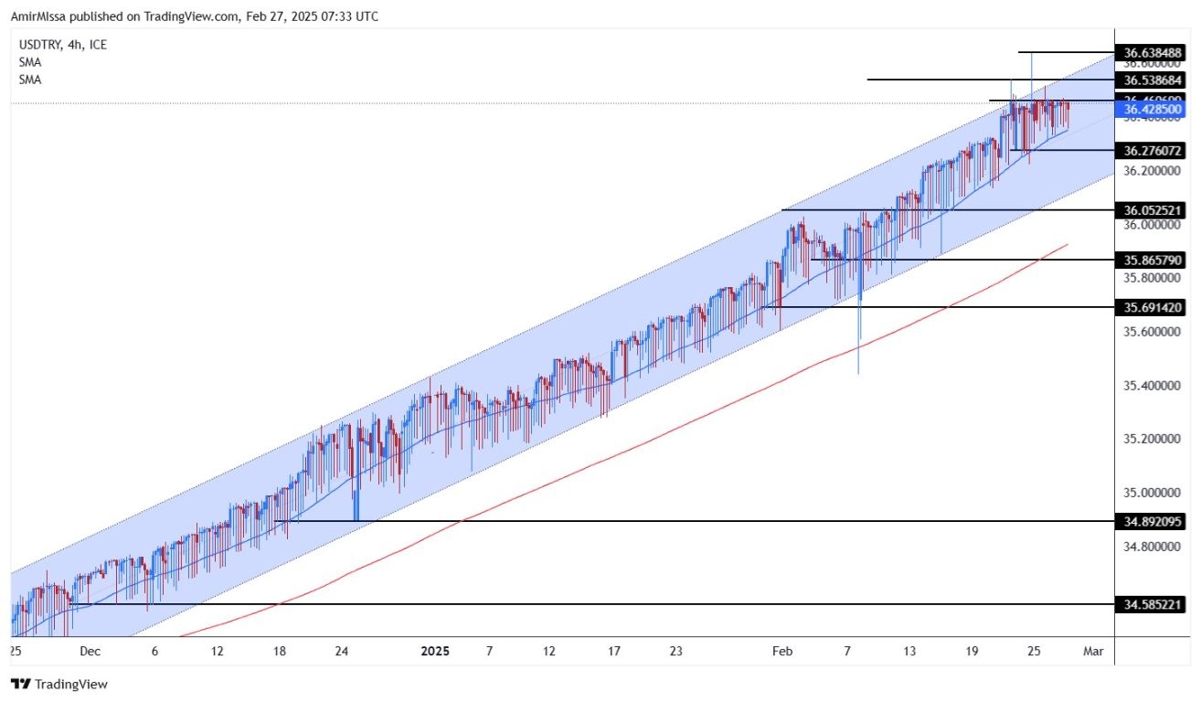 USD/TRY Forecast Today 27/02: Faces Further Decline (Chart)